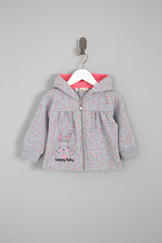 Girl and Baby Girl Hooded Cardigan