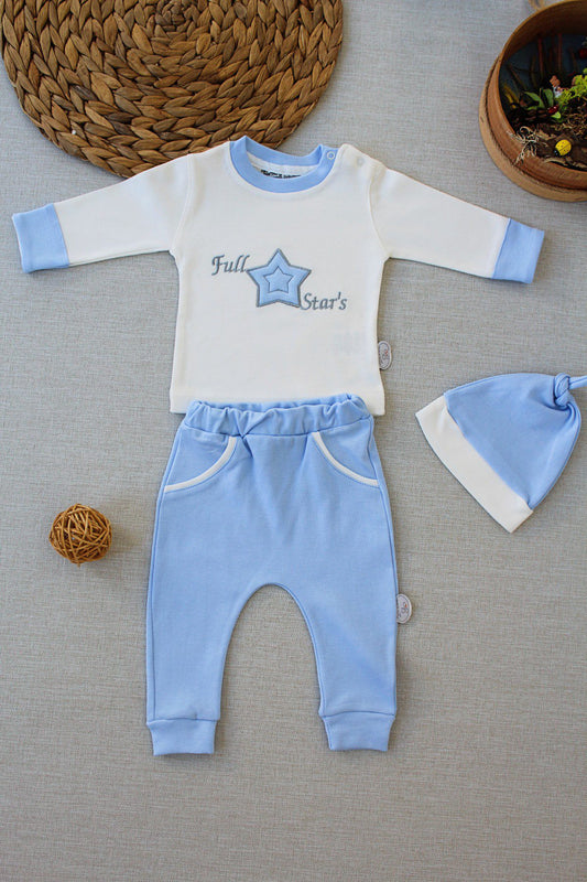 Baby Boy 3 Pieces Stars Tracksuit Set