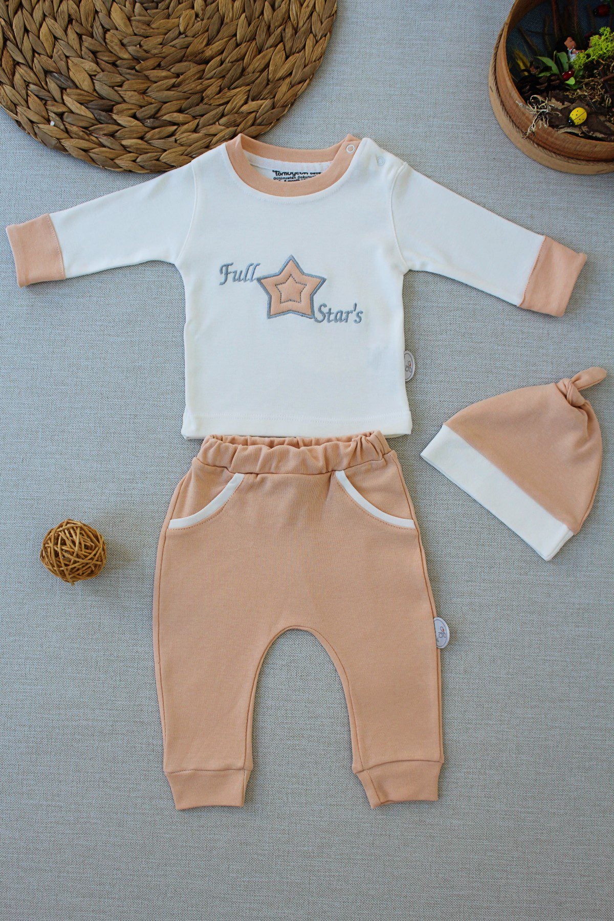 Baby Boy 3 Pieces Stars Tracksuit Set